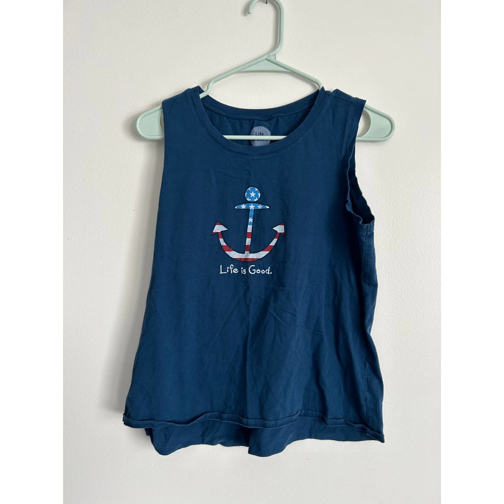 Life is Good Women's Americana Anchor Muscle Sleeveless Tee/ Tank